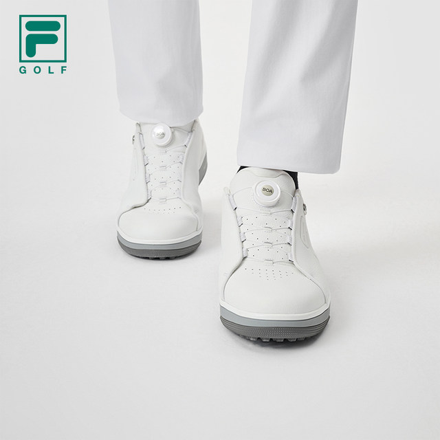 FILA Fila Soft-Spiked Golf Shoes Men's Shoes 2025 Summer New Professional Sports Shoes White Board Shoes