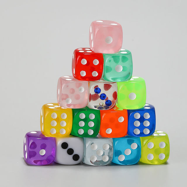 Handmade DIY micro landscape small ornaments transparent color dice color board game resin accessories blind bag blind disassembly