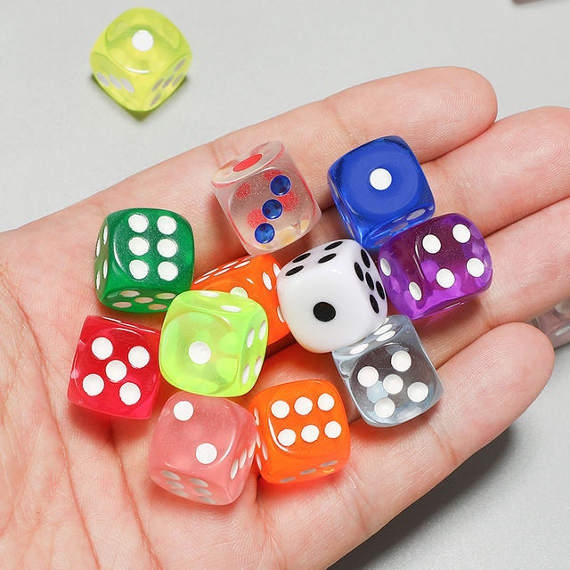 Handmade DIY micro landscape small ornaments transparent color dice color board game resin accessories blind bag blind disassembly