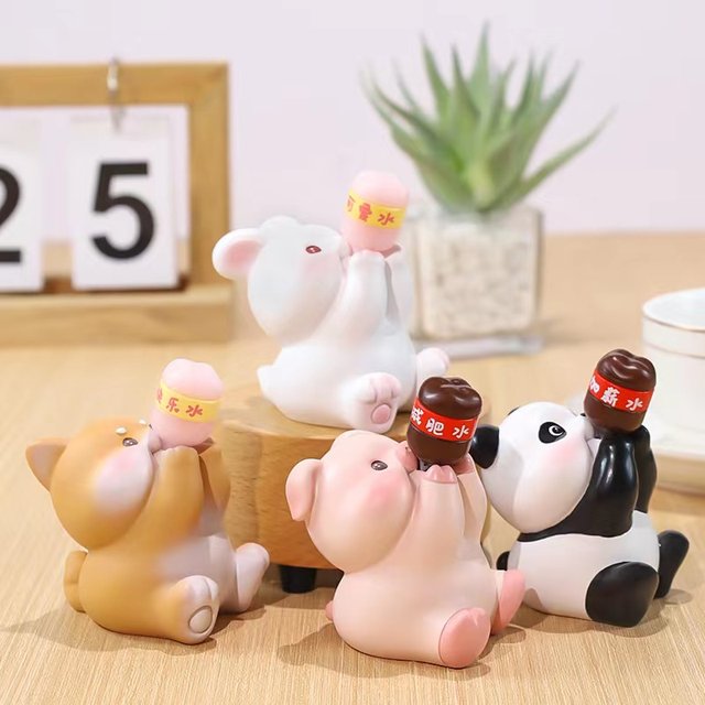 
Healing system ins office girl's work station computer desktop small ornaments cute car creative decorations