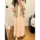 Brandy BM new apricot pink sweet long skirt BM lace -up skirt hanging sense cake skirt nadia skirt
