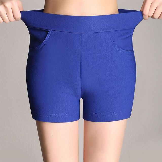 Wear white tennis leggings thin S cotton tight shorts women's candy color casual sports three-quarter pants hot pants
