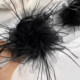High ponytail fixed artifact black feather gripper female high-end 2025 new hairpin shark clip on the back of the head