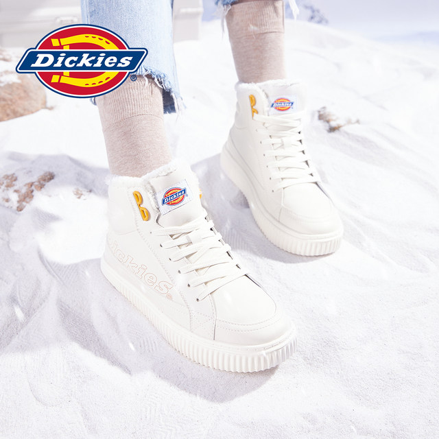 Dickies snow boots for women 2024 winter new velvet cotton boots high-top anti-skid shoes warm casual shoes