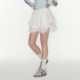 
GUUKAHERO white hollow lace skirt for women 2025 summer new irregular A-line cake skirt pants