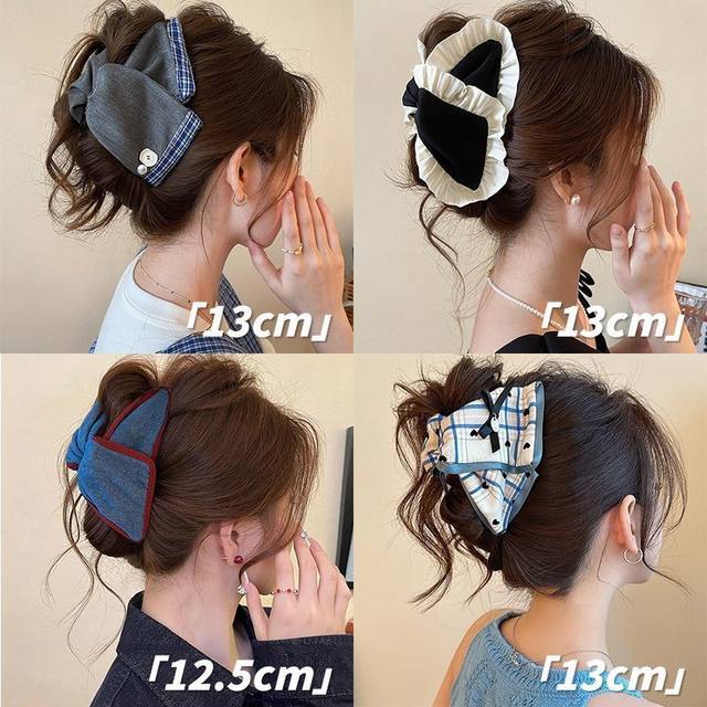 
Korean retro triangle clip female high-end 2025 new large-size shark clip hairpin back head hair tie