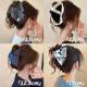 
Korean retro triangle clip female high-end 2025 new large-size shark clip hairpin back head hair tie