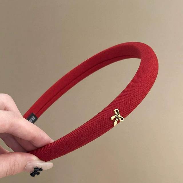 High-ceiling caramel coffee bow headband for women when going out, versatile hair accessories, hair clips, headband, face wash, hair press headband