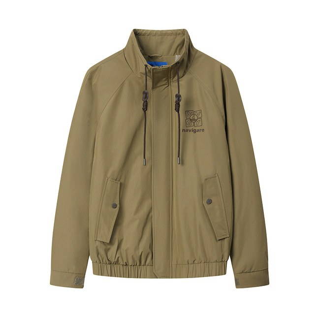 Navigare Italian sailing green stand -up collar jacket Men's spring casual loose tide brand eggplant
