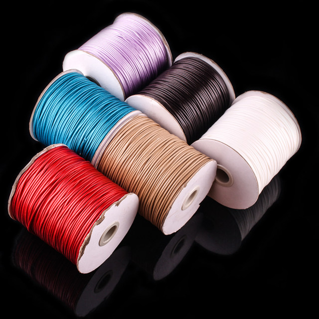 Korean wax rope waxy necklace bracelet wax thread leather rope width line hand rope DIY accessories weaving cable