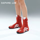 Sun Rui's same DAPHNELAB sugar cube boxing boots retro texture hunting boxing boots lace-up Maillard short boots