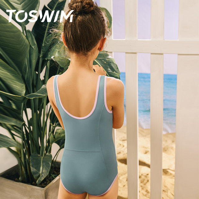 TOSWIM Children's Swimsuit Girls Swimsuit Professional Triangle Training During the Triangle 2023 New Fashion Swimsuit
