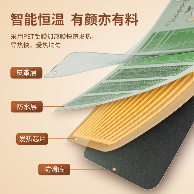 
Pangke Heated Mouse Pad Office Desktop Heated Desk Pad Girls High-Looking Waterproof Writing Heating Desk Pad Hand Warmer