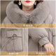 Flying in the Snow Mom Down Jacket Autumn and Winter Top Middle-aged Fox Fur Collar Mid-Length Style Thick Warm Jacket