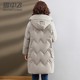 Flying in the Snow Mommy Winter Down Jacket Western Style Warm Top Middle-aged and Elderly Women Fashionable and Versatile Hooded Jacket