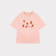 Raspberry Store Cartoon Korean Strawberry Round Neck Short Sleeve T-shirt 2025 Pink New Versatile Sweet Loose Top