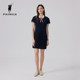 POLOWALK short-sleeved dress women's summer slim waist-length skirt versatile commuter casual skirt
