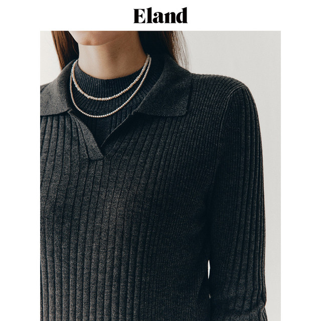Clothing and love sweater for autumn and winter women pullover ribbed tight embroidery LOGO contrasting cuff top