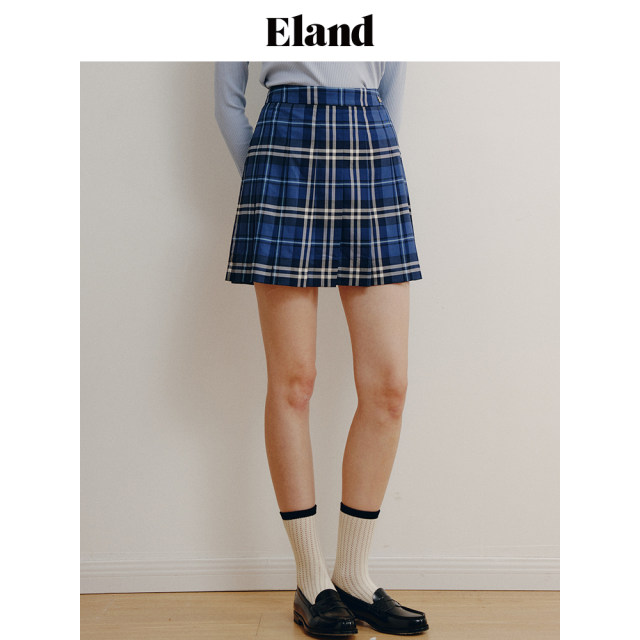 Yilian skirt women's college style short skirt pleated skirt A-line skirt