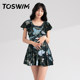 TOSWIM One-piece Swimsuit Women's Skirt Swimsuit Slimming Sun Protection Hot Spring Beach Vacation 2025 New Swimsuit