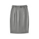 Front and back belts with high-end grey sexy hip skirt OL commuting versatile slit skirt midi skirt