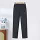 
Middle-aged and elderly women's autumn and winter velvet thickened high-waisted straight pants 2025 new mother's elastic waist casual trousers