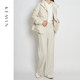 KEMAN casual pants for women in autumn and winter high-waisted straight trousers to make them look slimming 2024 new white thickened pants