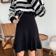 Large size skirt fishtail skirt ruffled skirt women fat mm autumn and winter G Korean version hip-packing A-line skirt mid-length skirt cover skirt
