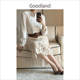 Goodland beautiful women's elegant off-white lace quarter-sleeved top/straight skirt long
