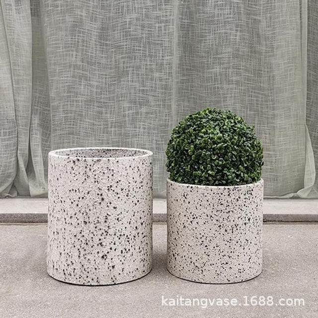 
Nordic style sandblasted fiberglass floor-standing combination flower pots, green plants, gardening shopping malls, hotels, home furnishings and furnishings