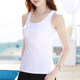 Black pure cotton camisole for women in spring, summer and autumn, large size I-shaped sleeveless top and bottoming shirt for outer wear and inner wear