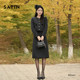 
SATIN winter new diamond high waist skirt women's commuter A-line skirt mid-length skirt O244T380