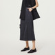 U/TI dark gray old slit skirt for women versatile retro slim straight skirt Youti 2024 autumn new style
