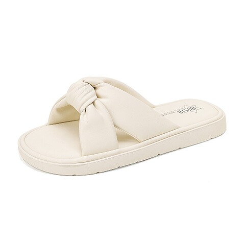 Dadong black soft-soled slippers for women 2025 new style fashion flat sandals fairy style skirt sandals