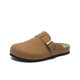 Dadong Baotou Slippers for women wearing 2025 new summer super hot thick-soled Birkenstock shoes half-slippers and one foot lazy shoes
