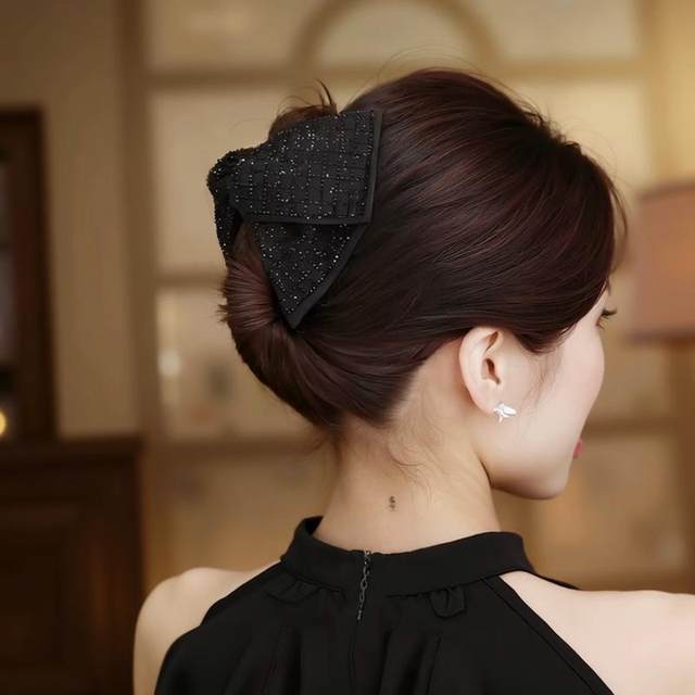 Louis Star Language Ponytail Clip Back Head Hair Pinch Female Hepburn Style Elegant Temperament Half-Tie Hair Grabbing Clip Headdress Hair Card
