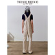 TeenieWeenie Bear Spring Women's American Retro Vitality Sweet and Cool Style White Denim Overalls Pants Pants