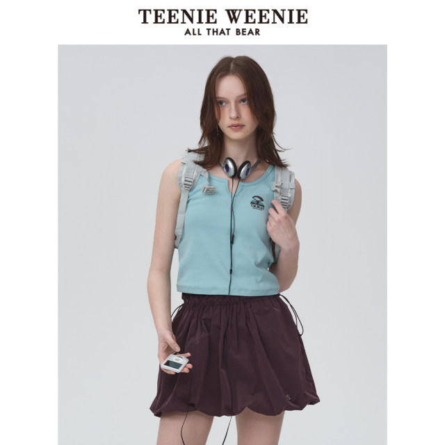 TeenieWeenie Bear Women's T-shirt 2025 Summer New Sweet Cool Dopamine Vest Top