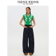 Teenie weenie Women's sweater 2025 spring new retro embedded flower casual V -neck knit vest