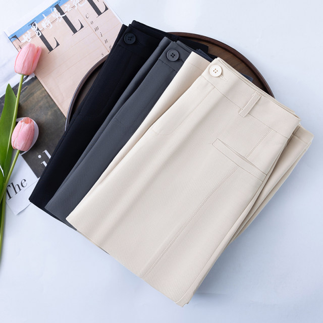 La Chapelle high-end women's skirt 2025 skirt straight hip skirt temperament suit slim one-step long skirt
