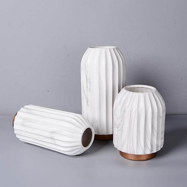 Green plants, small diameter vase, decal, stone pattern, ceramic flower pot, gardening, ceramic crafts, home decoration ornaments porcelain
