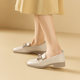 Dadong loafers women's 2025 autumn new style sweet bow square heel covers small leather shoes low heel women's shoes 1216