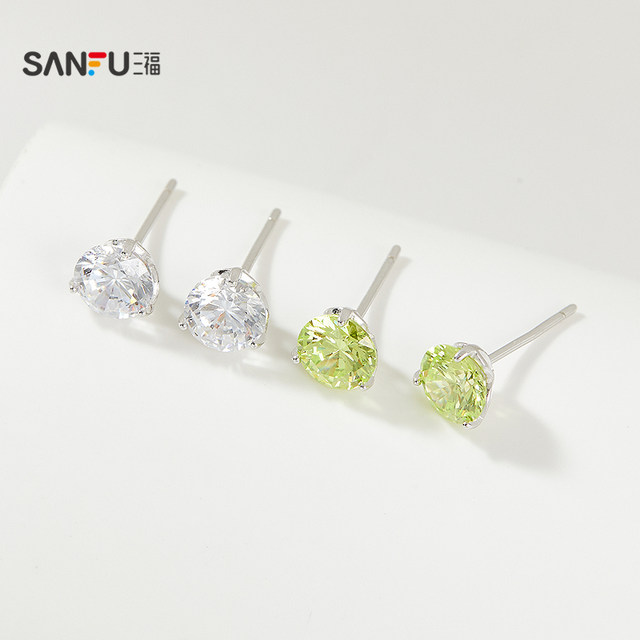 
Three blessings 925 silver eight hearts and eight arrow earrings pair, elegant light luxury jewelry earrings accessories earrings 842762