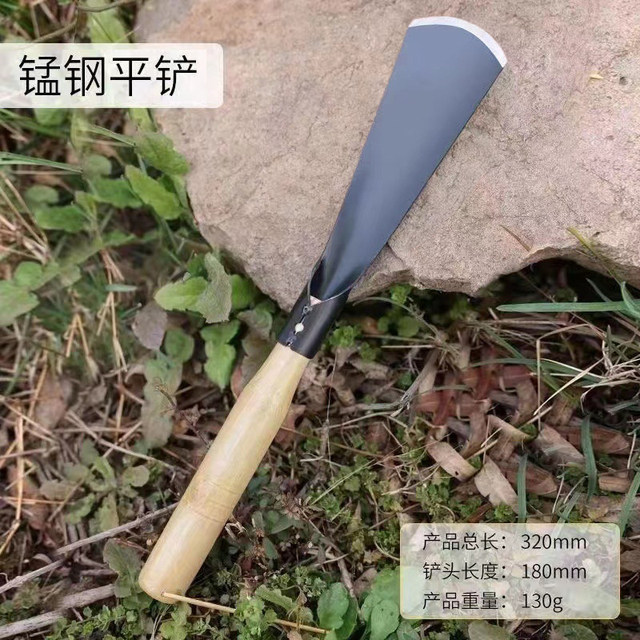 Small shovel with wild vegetables, digging amaranth, digging garlic, garlic, vegetable garden art, flower tools, weeding, digging grass plucking grass artifacts
