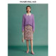 Mandesy retro skirt 2025 summer new temperament high-waist mid-length skirt French manor printed hip-pack skirt