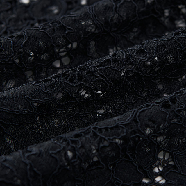 
Mandesey suspender lace dress for women 2025 summer new design French small black lace dress stacked