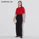 Mandesey black wide-leg pants for women 2025 summer high waist loose thin trousers drooping trousers floor pants