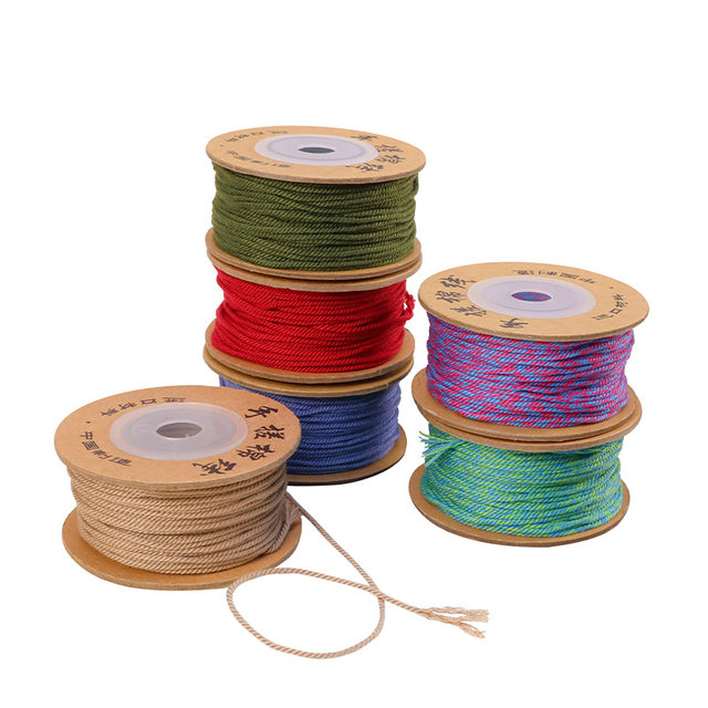 Wenwan hand rub cotton thread color cotton rope bracelet bracelet Wenwan knitted tassel rope beaded wear-resistant rope without elastic rope