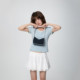 GROVE 25SS Spring and summer new contrasting color large round neck slim short-sleeved T-shirt GCM5TS07