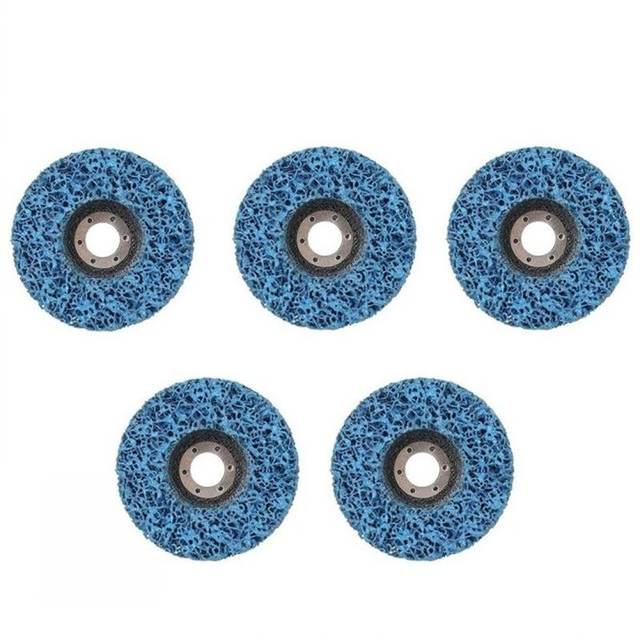 New 5pcs 125mm Poly Strip Disc Abrasive Wheel Paint Rust Rem